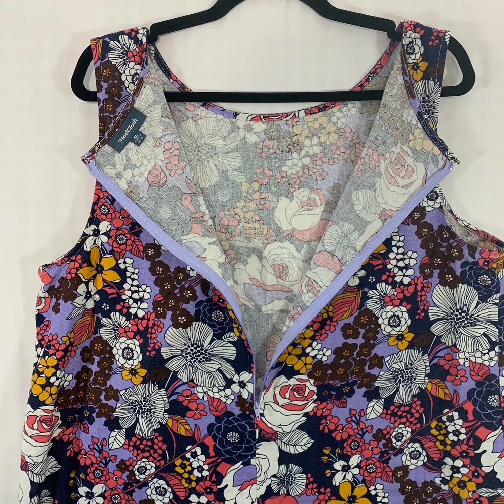 ModCloth Navy Floral Tank Dress with Multicolor Bouquet - Picture 5 of 6